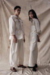 Aviva Jifei Xue cocoon wide-leg pants SS23-CWLP2-AWHT ancient white